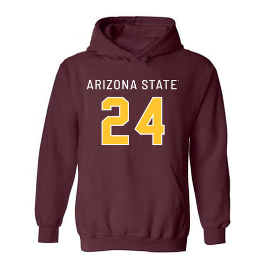 Arizona State - NCAA Football : David Avit - Replica Shersey Hooded Sweatshirt-0