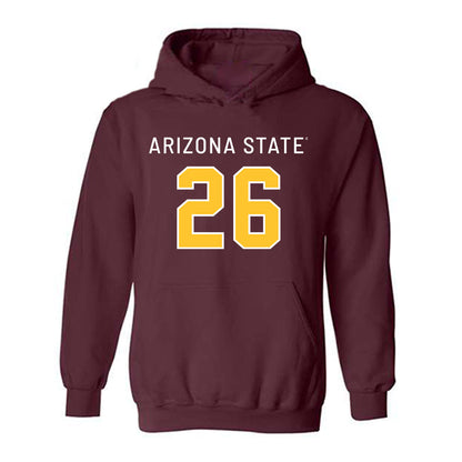 Arizona State - NCAA Football : Carston Kieffer - Replica Shersey Hooded Sweatshirt-0