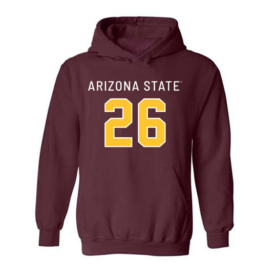 Arizona State - NCAA Football : Carston Kieffer - Replica Shersey Hooded Sweatshirt-0