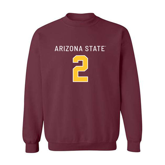 Arizona State - NCAA Football : Jake Fette - Replica Shersey Crewneck Sweatshirt-0