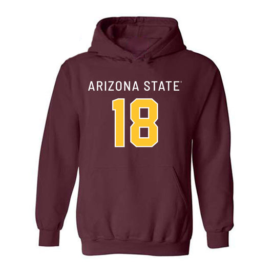 Arizona State - NCAA Football : Ramere Davis - Replica Shersey Hooded Sweatshirt-0