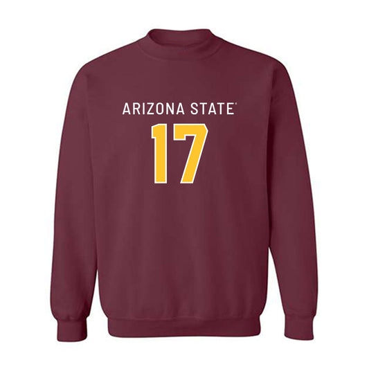 Arizona State - NCAA Football : Michael "Butter" Tollefson - Replica Shersey Crewneck Sweatshirt-0