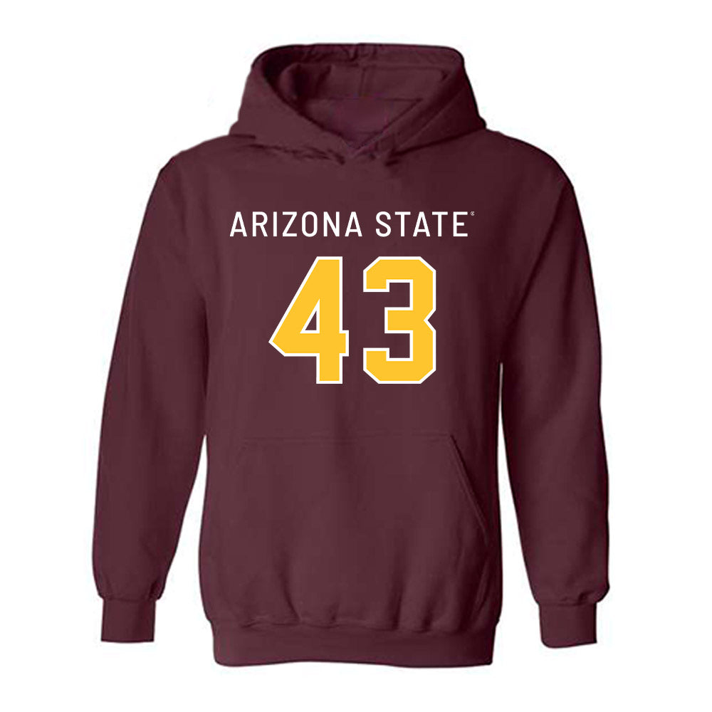 Arizona State - NCAA Football : Mason Marden - Replica Shersey Hooded Sweatshirt-0