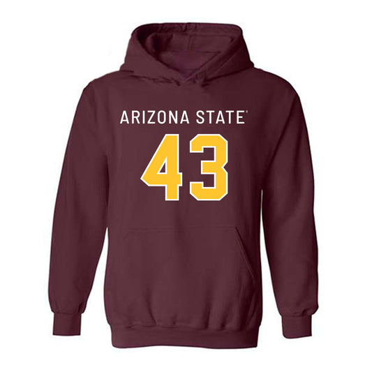 Arizona State - NCAA Football : Mason Marden - Replica Shersey Hooded Sweatshirt-0