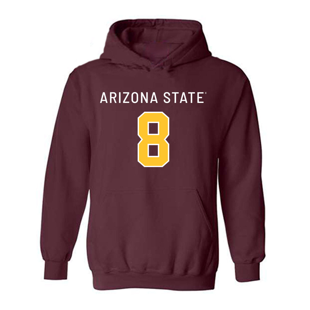 Arizona State - NCAA Football : Cutter Boley - Replica Shersey Hooded Sweatshirt-0