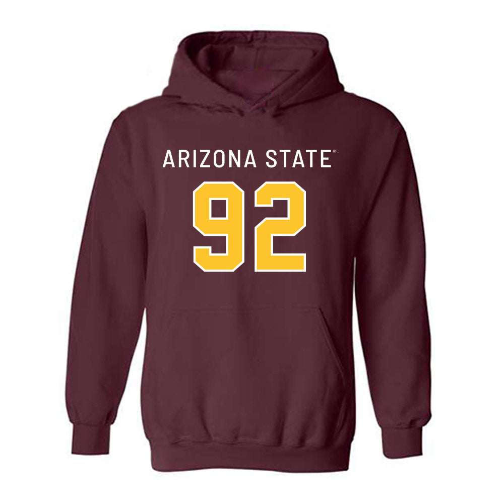 Arizona State - NCAA Football : Zac Swanson - Replica Shersey Hooded Sweatshirt-0