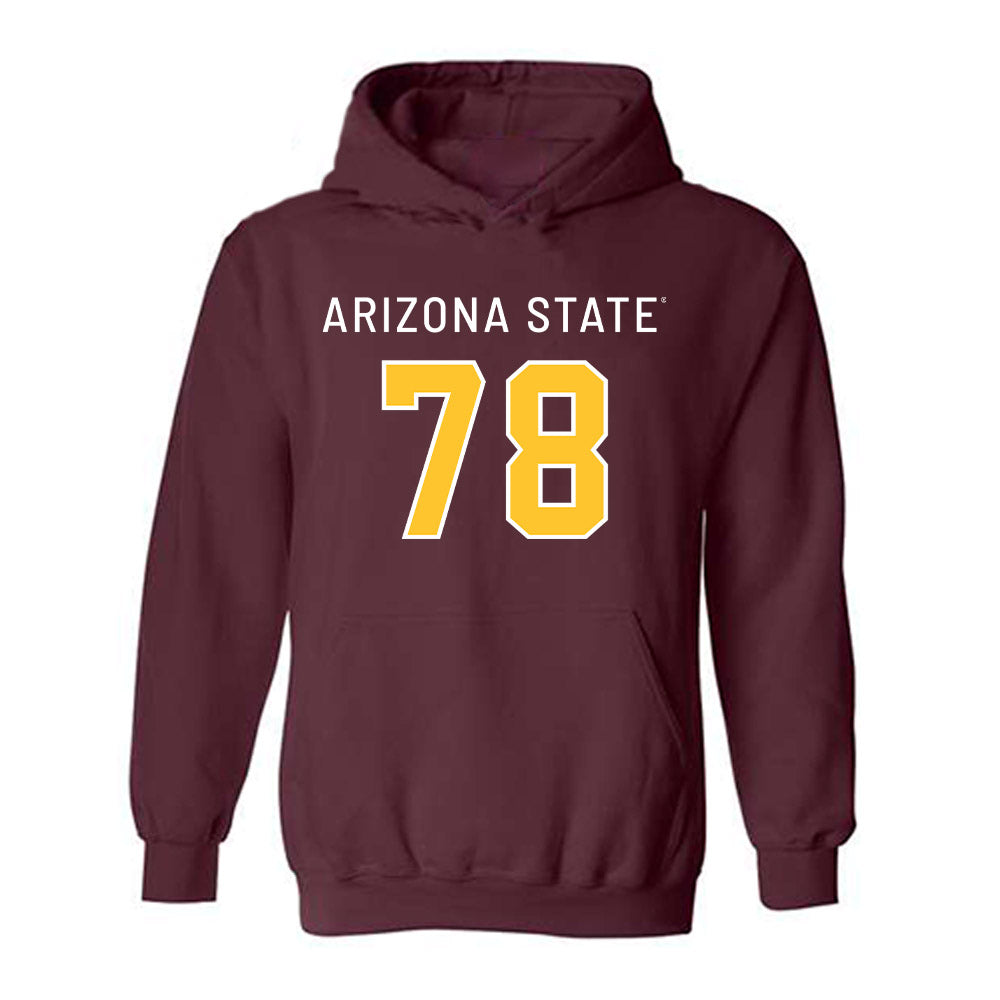 Arizona State - NCAA Football : Luke Baklenko - Replica Shersey Hooded Sweatshirt-0