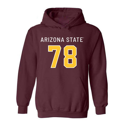 Arizona State - NCAA Football : Luke Baklenko - Replica Shersey Hooded Sweatshirt-0