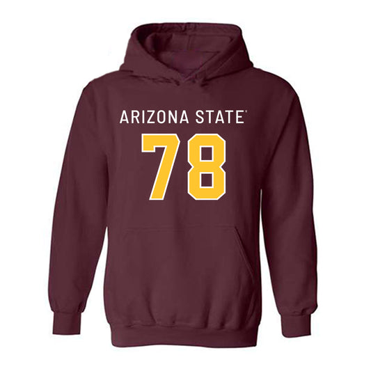 Arizona State - NCAA Football : Luke Baklenko - Replica Shersey Hooded Sweatshirt-0
