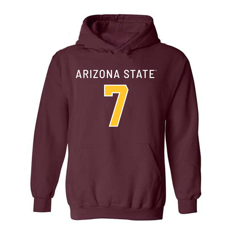 Arizona State - NCAA Football : Raiden Vines-Bright - Replica Shersey Hooded Sweatshirt-0