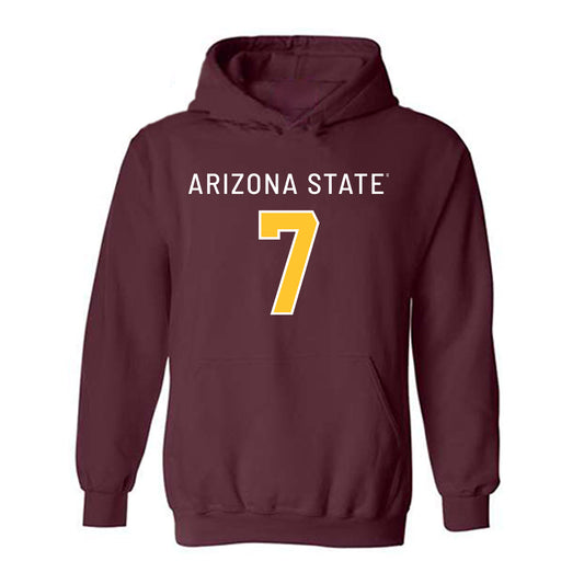 Arizona State - NCAA Football : Raiden Vines-Bright - Replica Shersey Hooded Sweatshirt-0