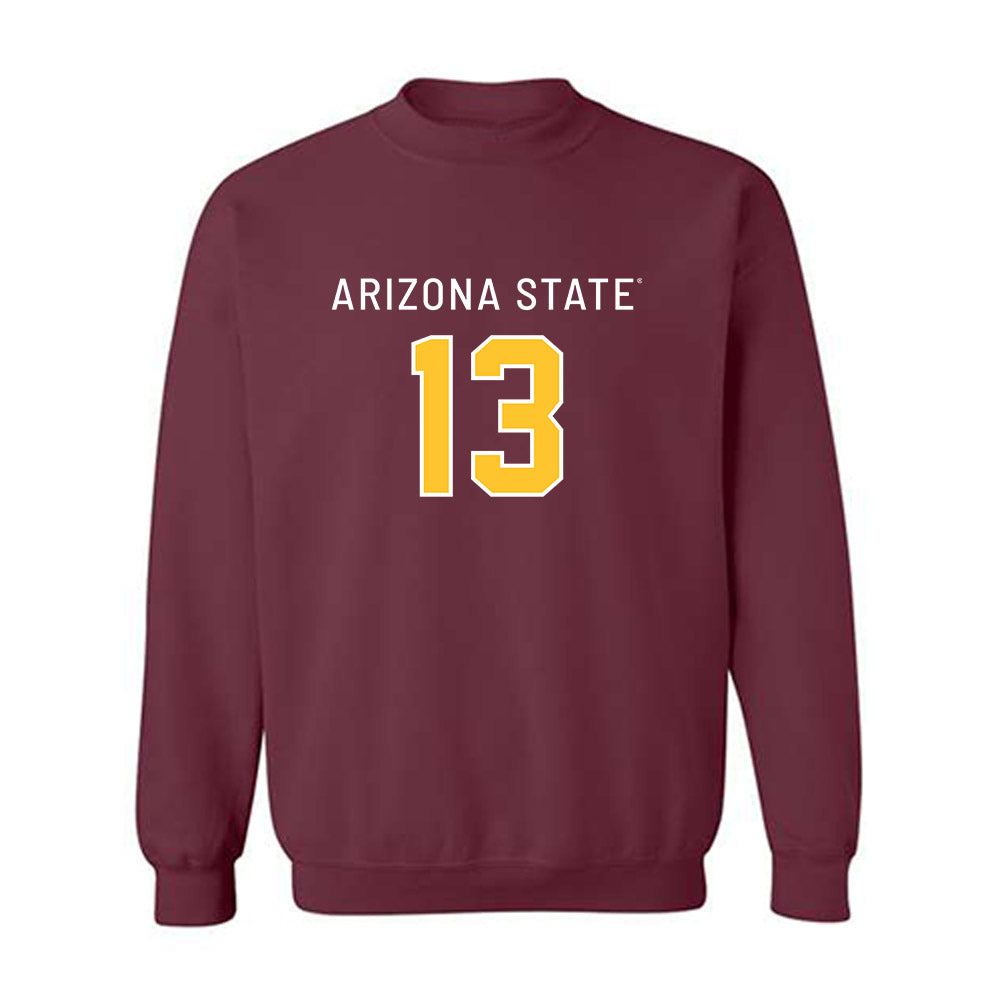 Arizona State - NCAA Football : Prayer Young-Blackgoat - Replica Shersey Crewneck Sweatshirt-0
