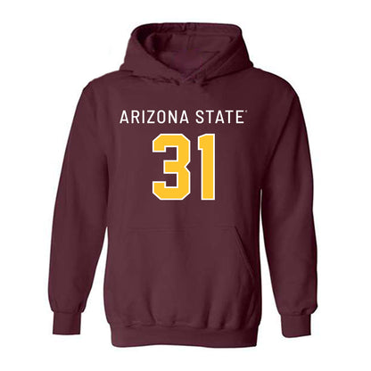 Arizona State - NCAA Football : Zeth Thues - Replica Shersey Hooded Sweatshirt-0