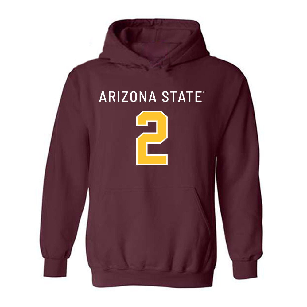 Arizona State - NCAA Football : Jake Fette - Replica Shersey Hooded Sweatshirt-0