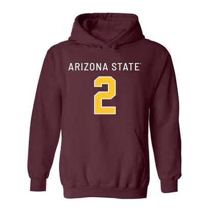 Arizona State - NCAA Football : Jake Fette - Replica Shersey Hooded Sweatshirt-0