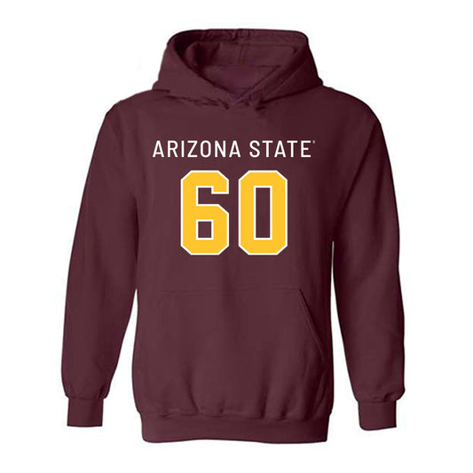 Arizona State - NCAA Football : Xander Ruggeroli - Replica Shersey Hooded Sweatshirt-0