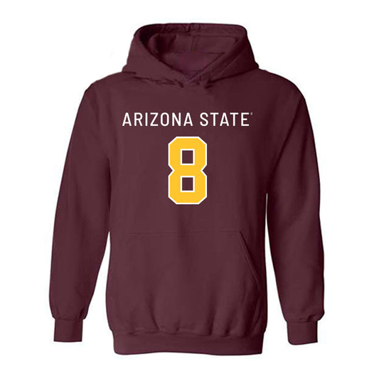 Arizona State - NCAA Football : Cutter Boley - Replica Shersey Hooded Sweatshirt-0
