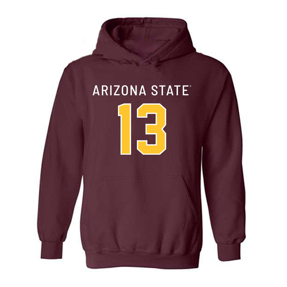 Arizona State - NCAA Football : Cameron Dyer - Replica Shersey Hooded Sweatshirt-0