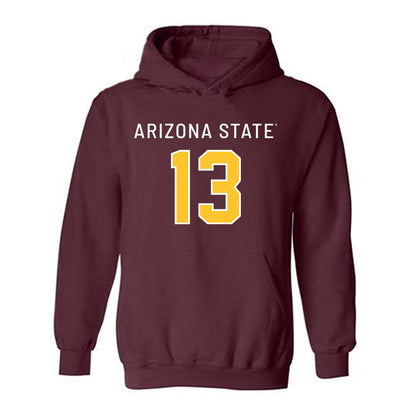 Arizona State - NCAA Football : Cameron Dyer - Replica Shersey Hooded Sweatshirt-0