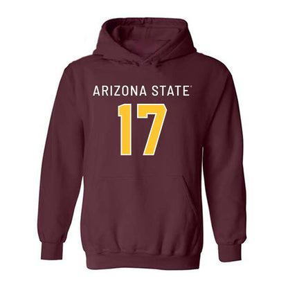 Arizona State - NCAA Football : Michael "Butter" Tollefson - Replica Shersey Hooded Sweatshirt-0