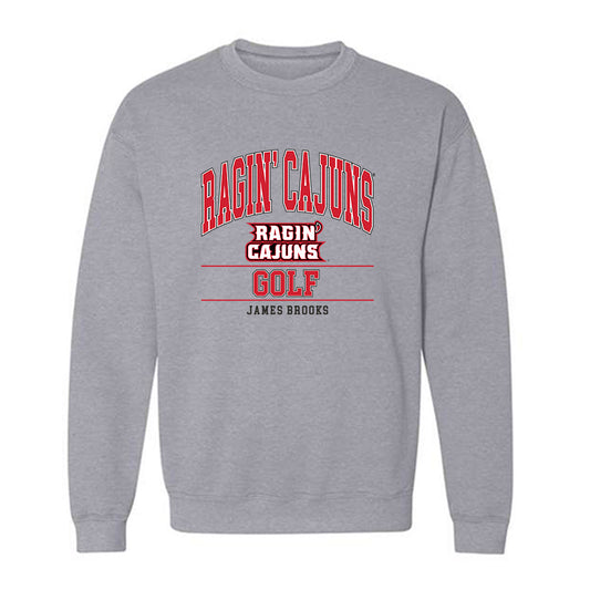 Louisiana - NCAA Men's Golf : James Brooks - Classic Shersey Crewneck Sweatshirt-0