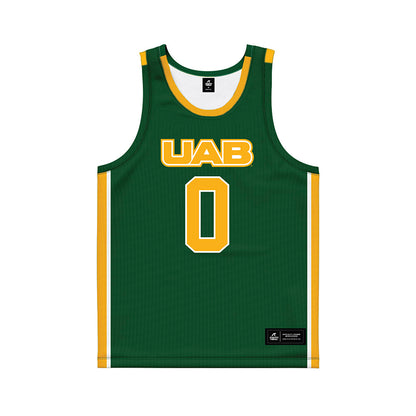 UAB - NCAA Men's Basketball : Dayjaun Anderson - Green Basketball Jersey-0