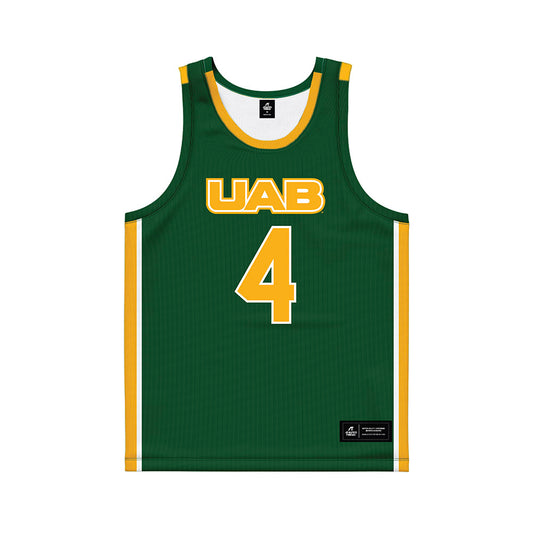 UAB - NCAA Men's Basketball : Justyn Fernandez - Green Basketball Jersey-0