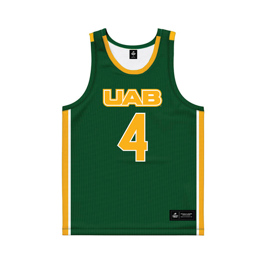 UAB - NCAA Men's Basketball : Ahmad Robinson - Green Basketball Jersey-0