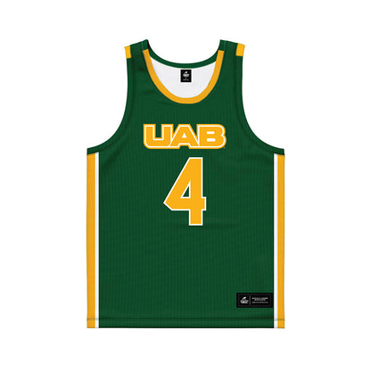 UAB - NCAA Men's Basketball : Ahmad Robinson - Green Basketball Jersey-0