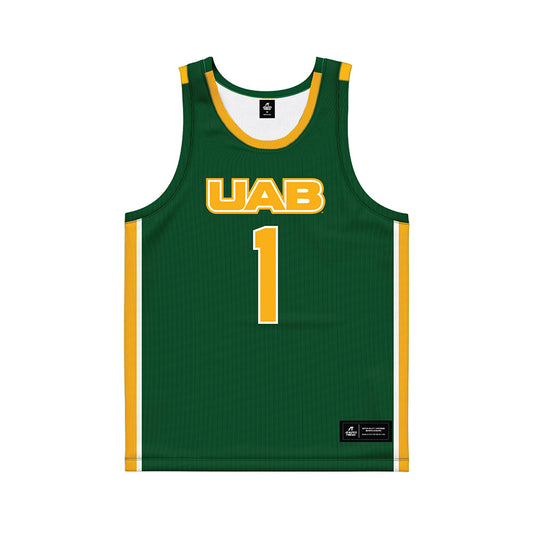 UAB - NCAA Women's Basketball : Eleecia Carter - Green Basketball Jersey-0