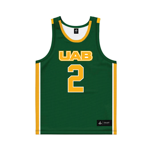 UAB - NCAA Men's Basketball : JaBorri McGhee - Green Basketball Jersey-0