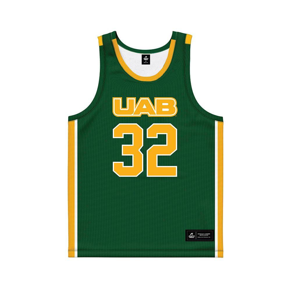 UAB - NCAA Women's Basketball : Ashley Garner - Green Basketball Jersey-0