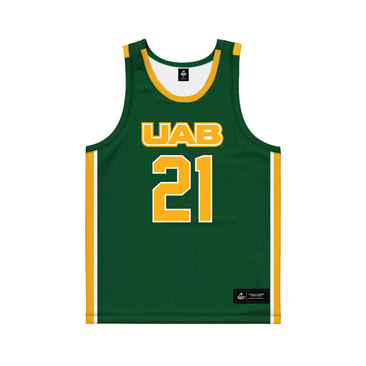UAB - NCAA Women's Basketball : Lika Kvirkvelia - Green Basketball Jersey-0