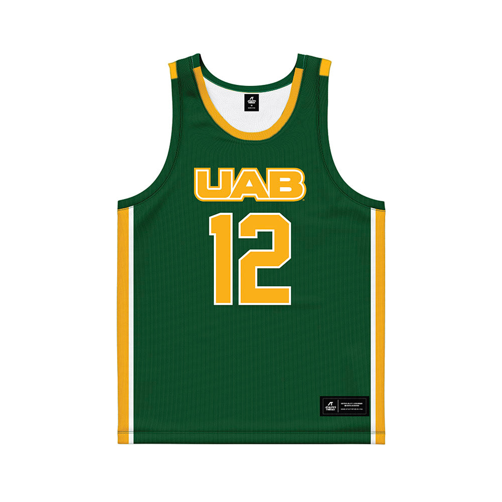 UAB - NCAA Men's Basketball : Jacob Meyer - Green Basketball Jersey-0