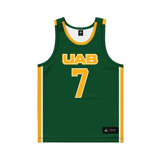 UAB - NCAA Men's Basketball : Ari Gooch - Green Basketball Jersey-0