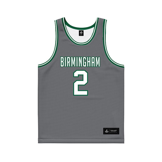 UAB - NCAA Men's Basketball : JaBorri McGhee - Grey Basketball Jersey-0