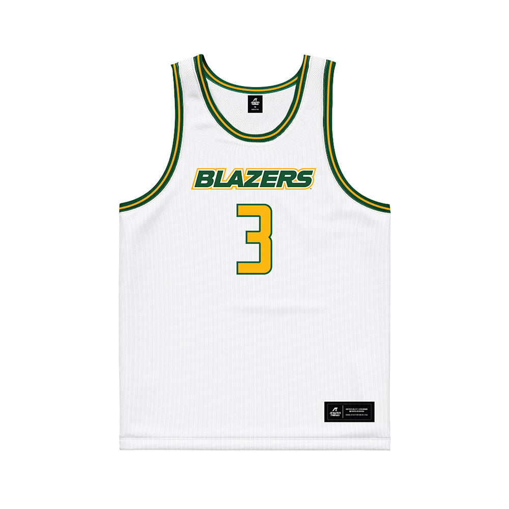 UAB - NCAA Men's Basketball : Joao Das Chagas - White Basketball Jersey-0