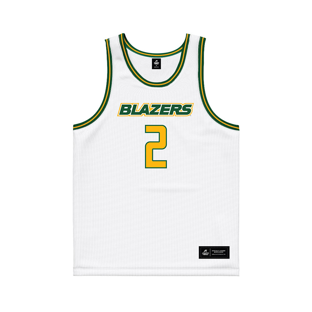 UAB - NCAA Men's Basketball : JaBorri McGhee - White Basketball Jersey-0
