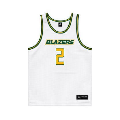 UAB - NCAA Men's Basketball : JaBorri McGhee - White Basketball Jersey-0