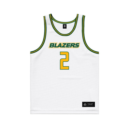 UAB - NCAA Men's Basketball : JaBorri McGhee - White Basketball Jersey-0