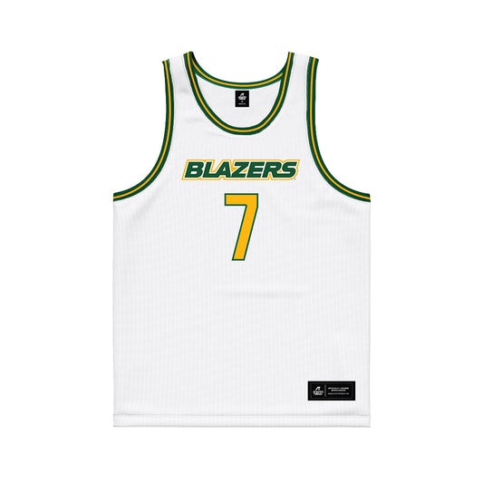 UAB - NCAA Men's Basketball : Ari Gooch - White Basketball Jersey-0