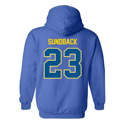 Delaware - NCAA Women's Basketball : Grace Sundback - Classic Fashion Shersey Hooded Sweatshirt-1