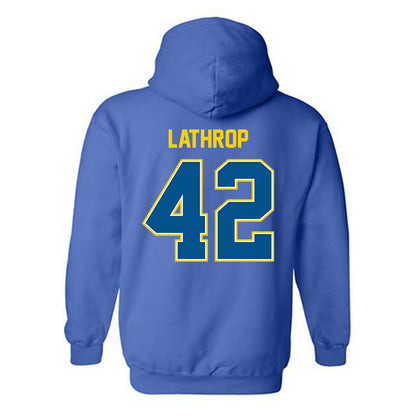 Delaware - NCAA Men's Lacrosse : Keegan Lathrop - Classic Fashion Shersey Hooded Sweatshirt-1