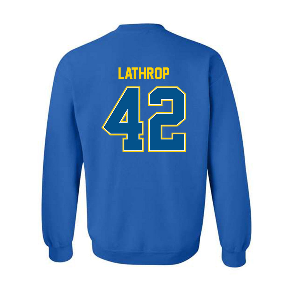 Delaware - NCAA Men's Lacrosse : Keegan Lathrop - Classic Fashion Shersey Crewneck Sweatshirt-1
