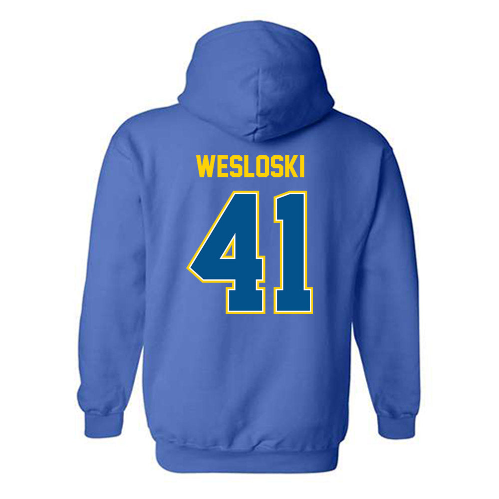 Delaware - NCAA Men's Lacrosse : Brady Wesloski - Classic Fashion Shersey Hooded Sweatshirt-1