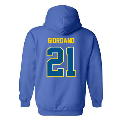 Delaware - NCAA Men's Soccer : Charles Giordano - Classic Fashion Shersey Hooded Sweatshirt-1