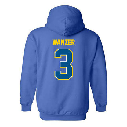 Delaware - NCAA Women's Basketball : Ella Wanzer - Classic Fashion Shersey Hooded Sweatshirt-1