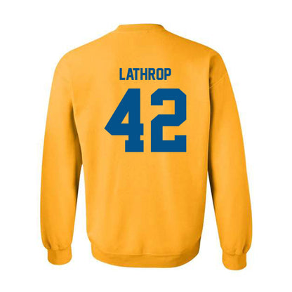 Delaware - NCAA Men's Lacrosse : Keegan Lathrop - Classic Fashion Shersey Crewneck Sweatshirt-1