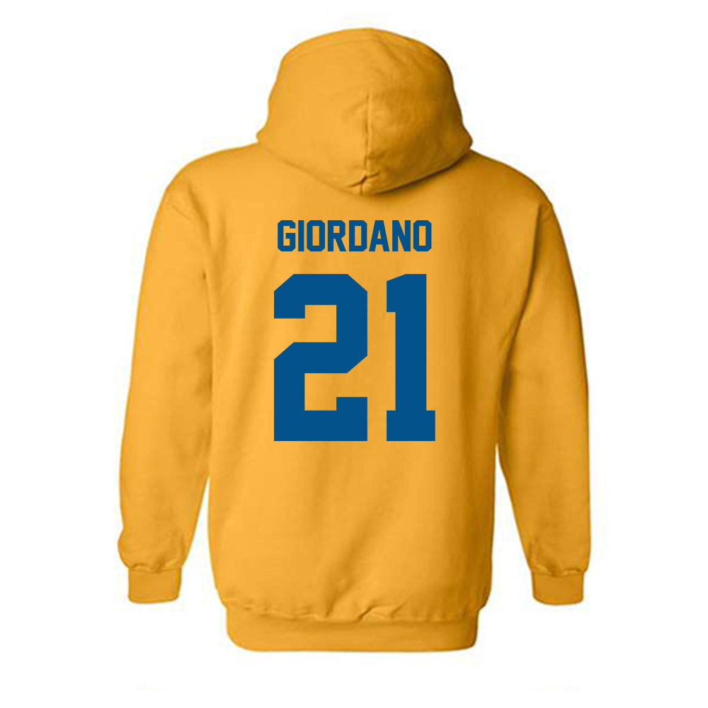 Delaware - NCAA Men's Soccer : Charles Giordano - Classic Fashion Shersey Hooded Sweatshirt-1
