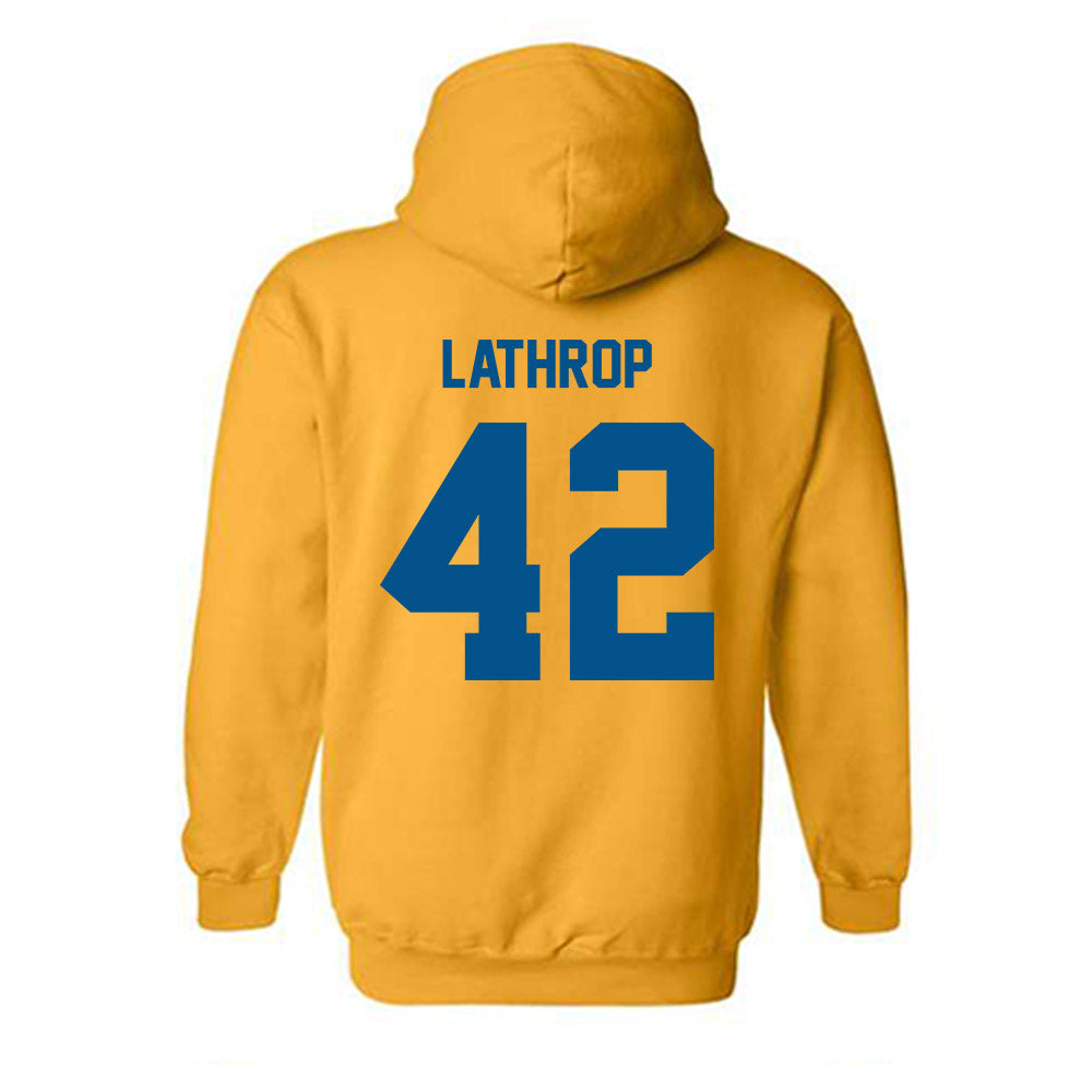 Delaware - NCAA Men's Lacrosse : Keegan Lathrop - Classic Fashion Shersey Hooded Sweatshirt-1
